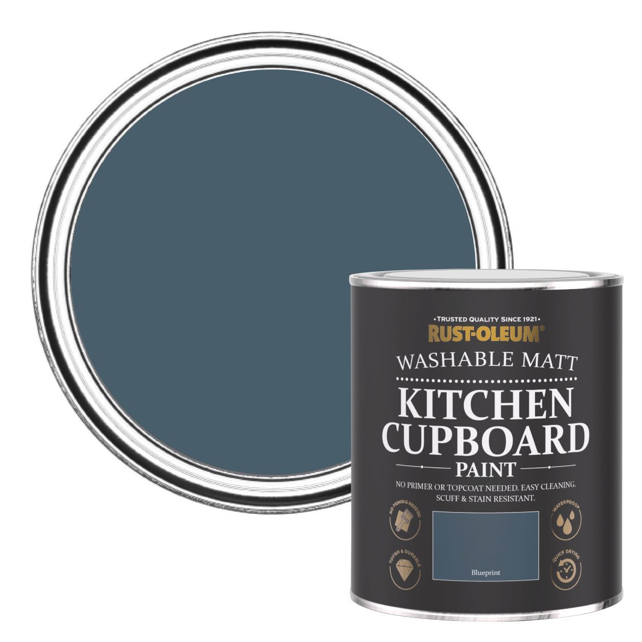 Rust-Oleum Kitchen Cupboard Paint Blue Print 750Ml