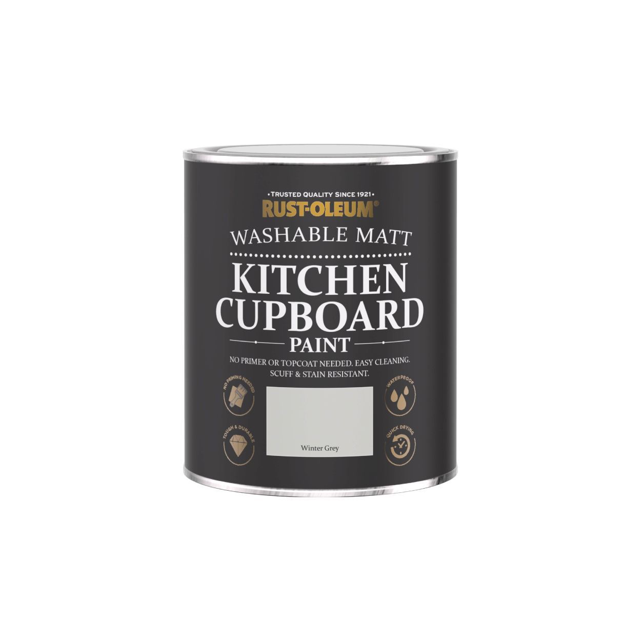 Rust-Oleum Kitchen Cupboard Paint Wintergrey 750Ml