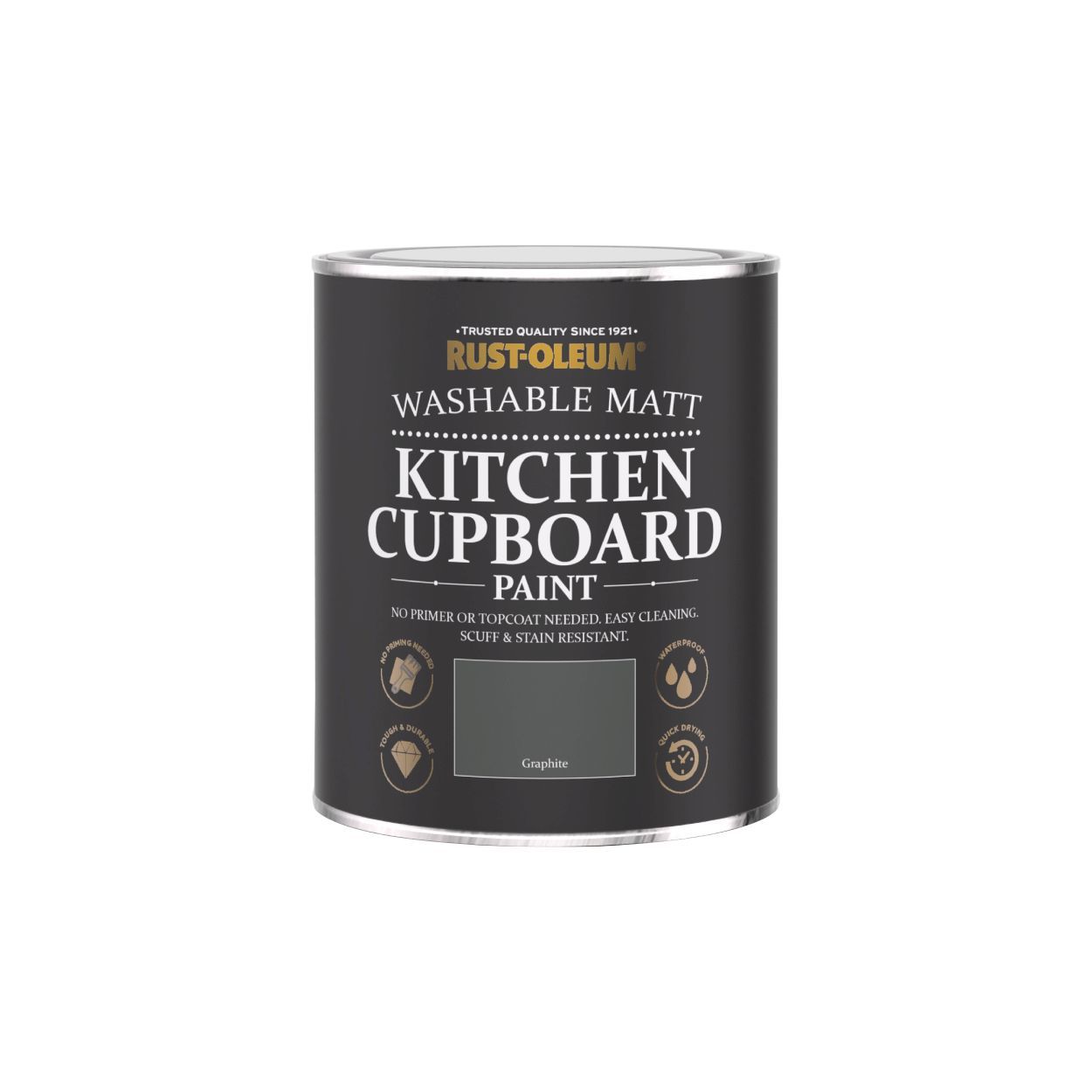 Rust-Oleum Kitchen Cupboard Paint Graphite 750Ml