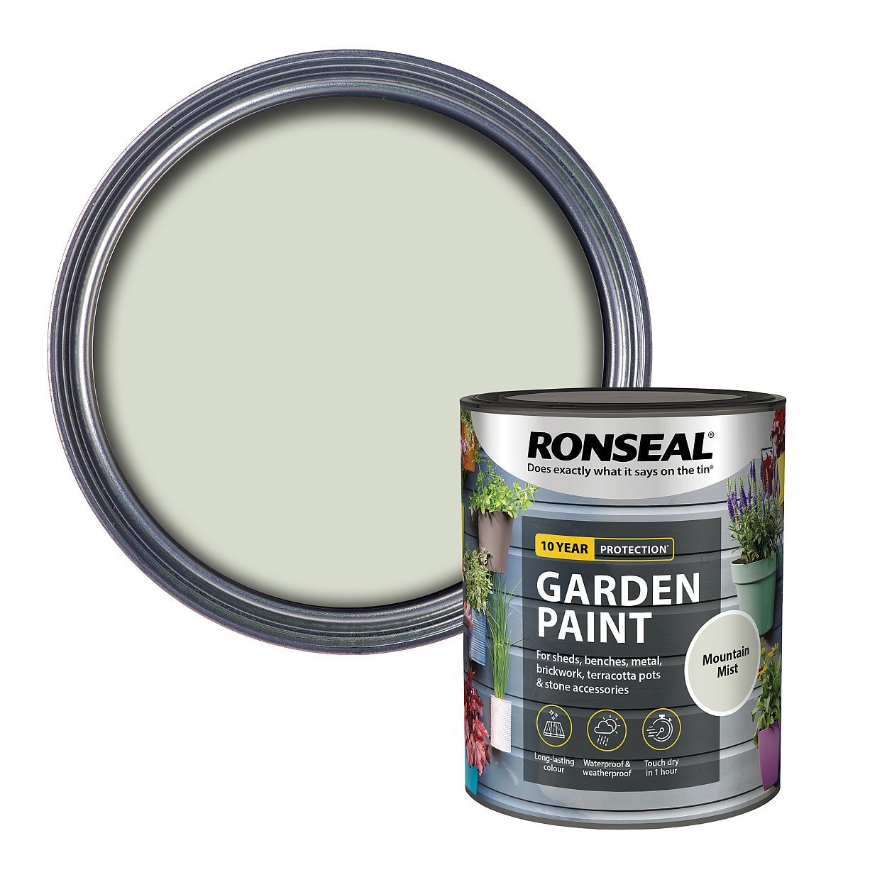 Ronseal Garden Paint Mountain Mist 750Ml