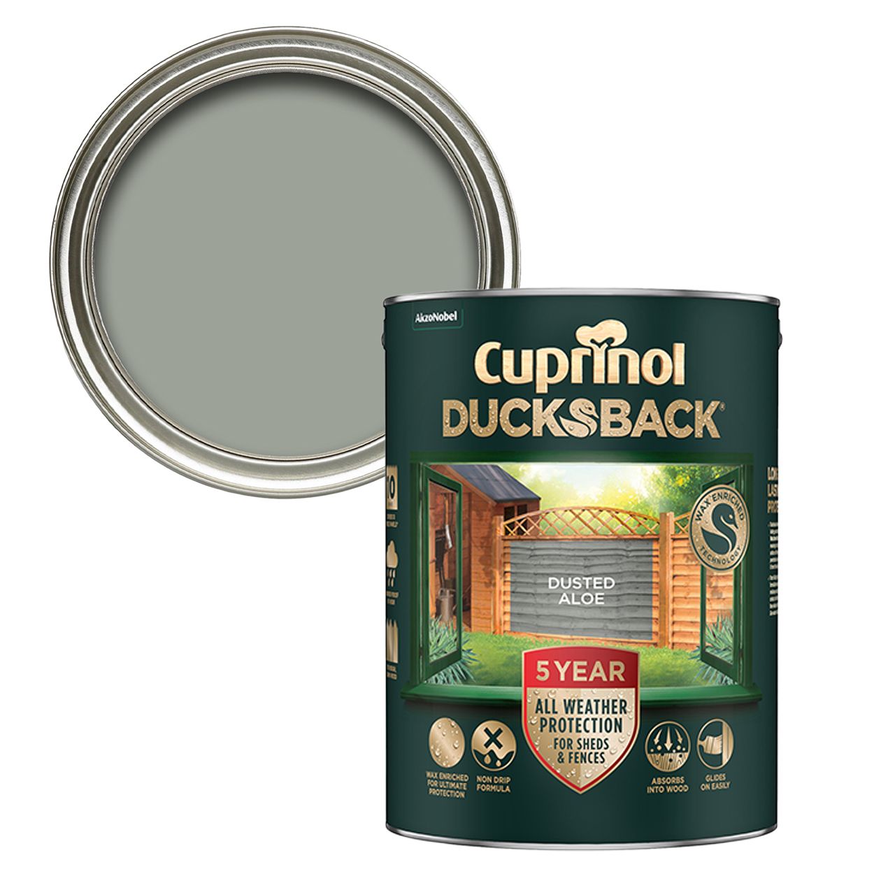 Cuprinol Ducksback Dusted Aloe 5L