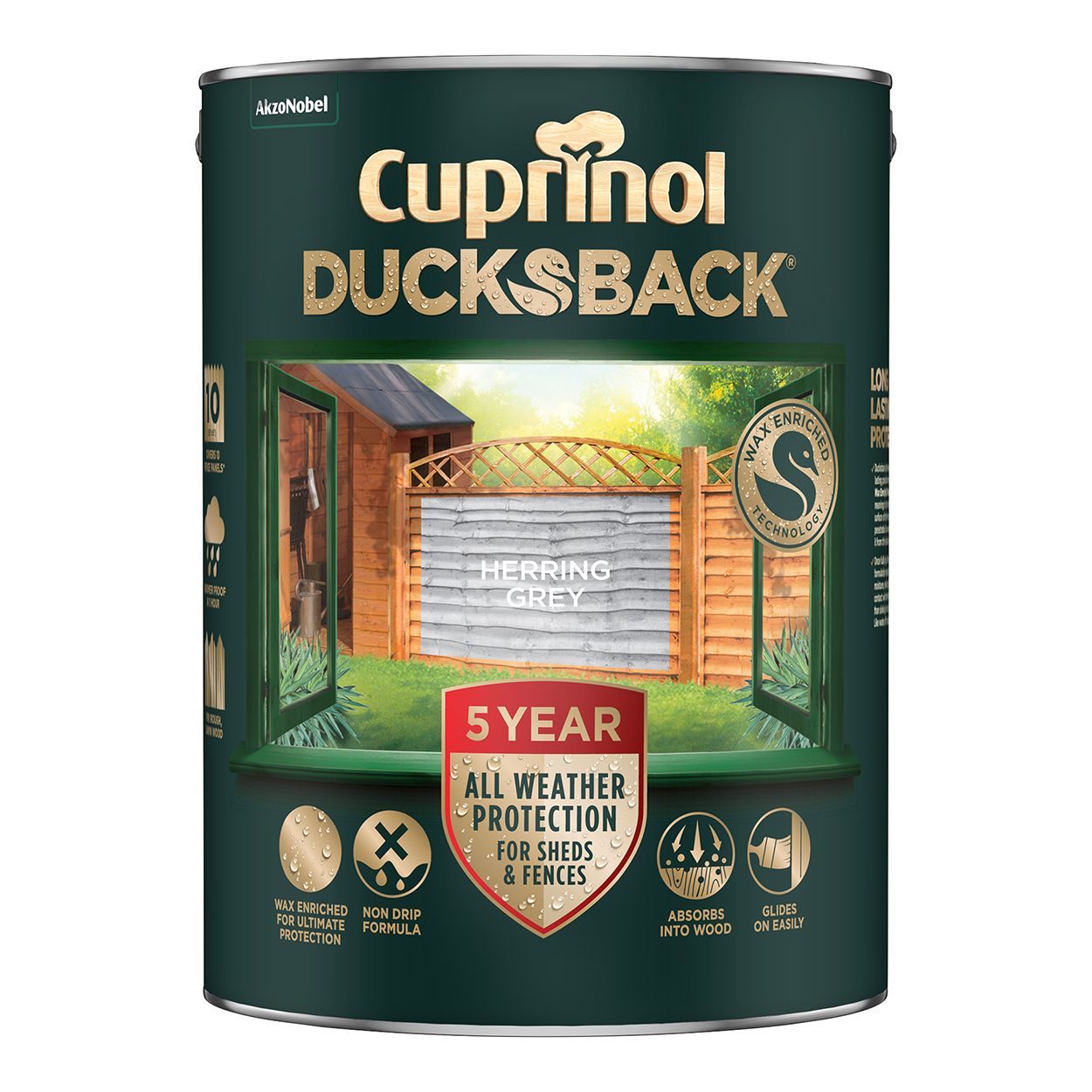 Cuprinol Ducksback Herring Grey 5L
