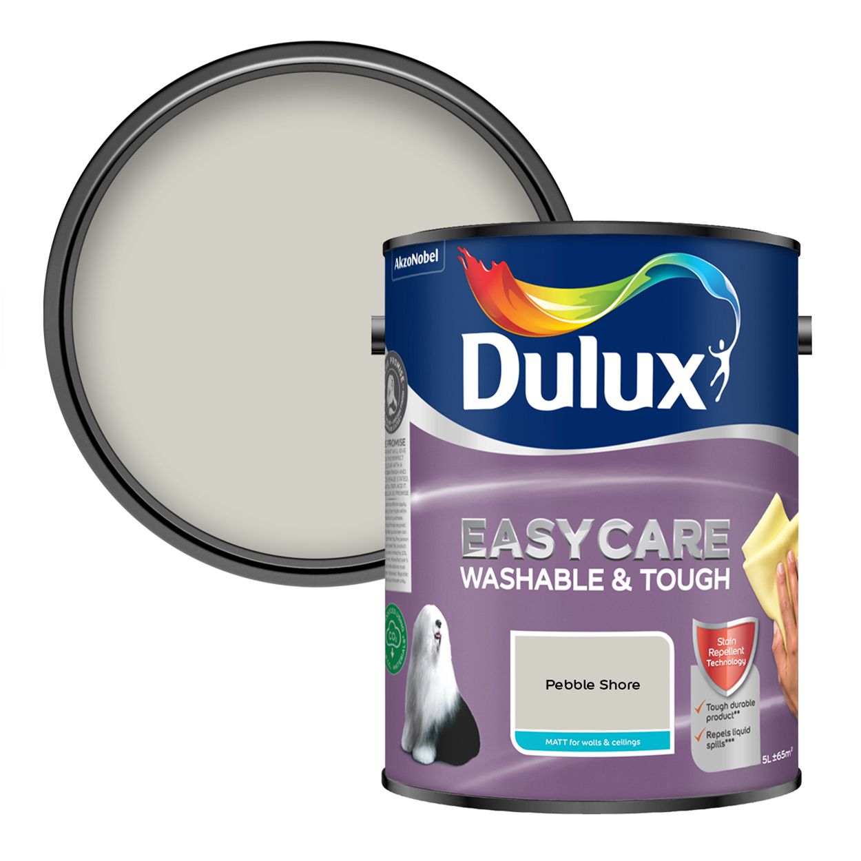 Dulux Easycare Washable & Tough Matt Pebble Shore 5L