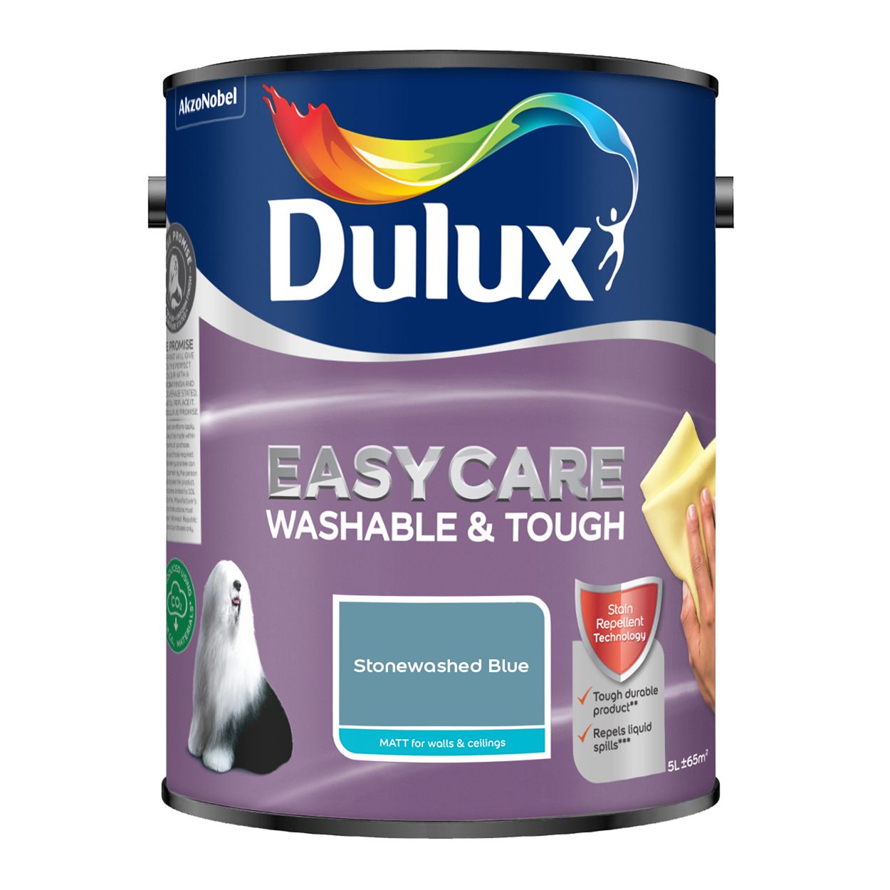 Dulux Easycare Washable & Tough Matt Stonewashed Blue 5L