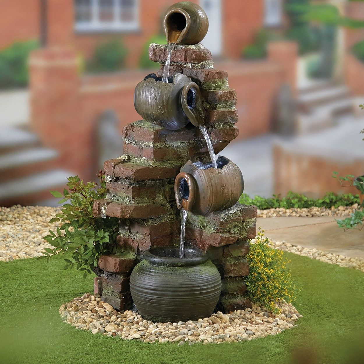Kelkay Flowing Jugs Water Feature with LED