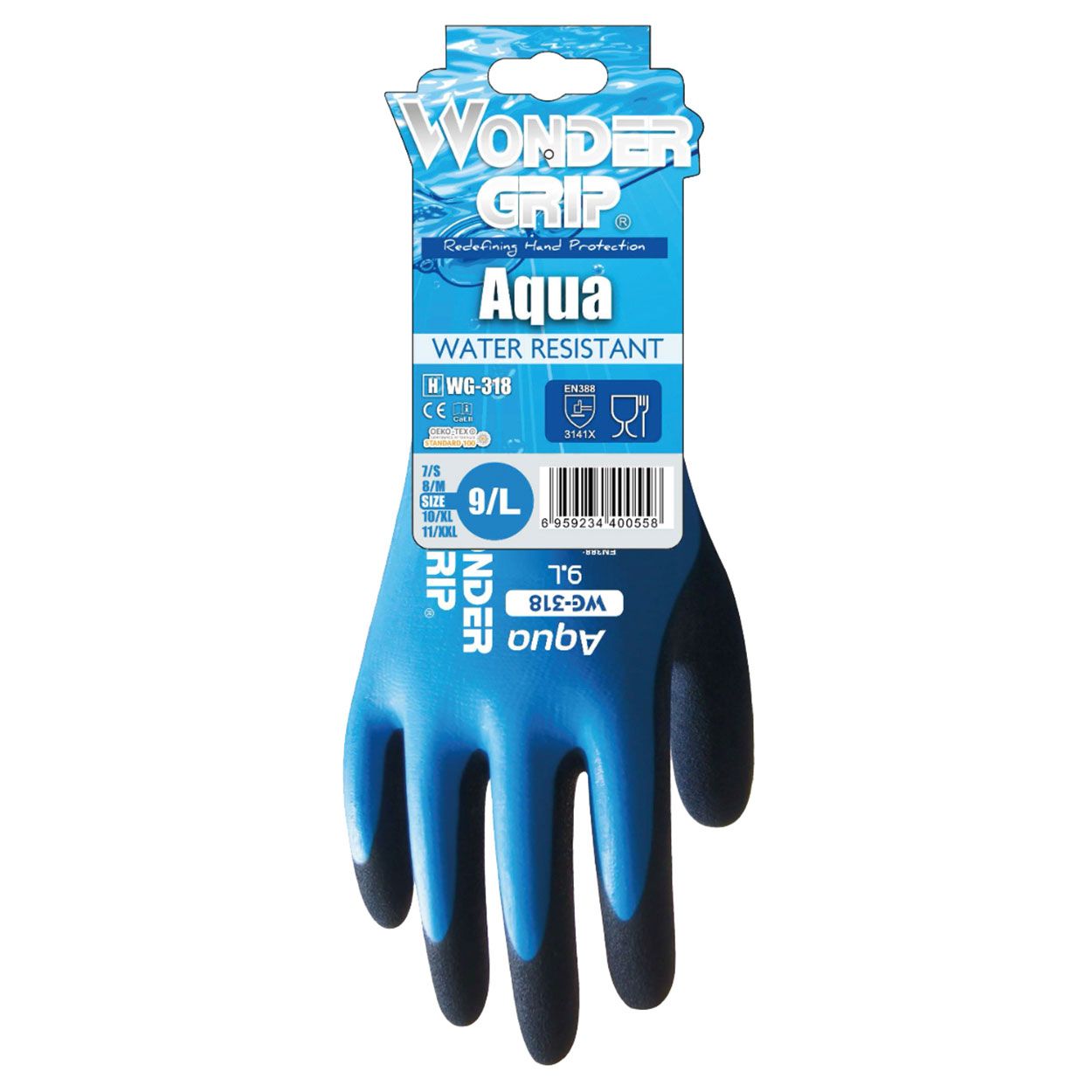 Wondergrip - Aqua Size Xl Gloves