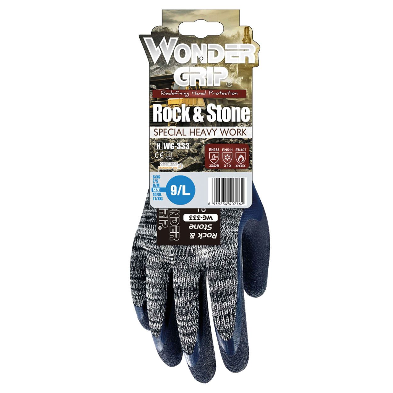 Wondergrip - Rock And Stone Size Xl Gloves