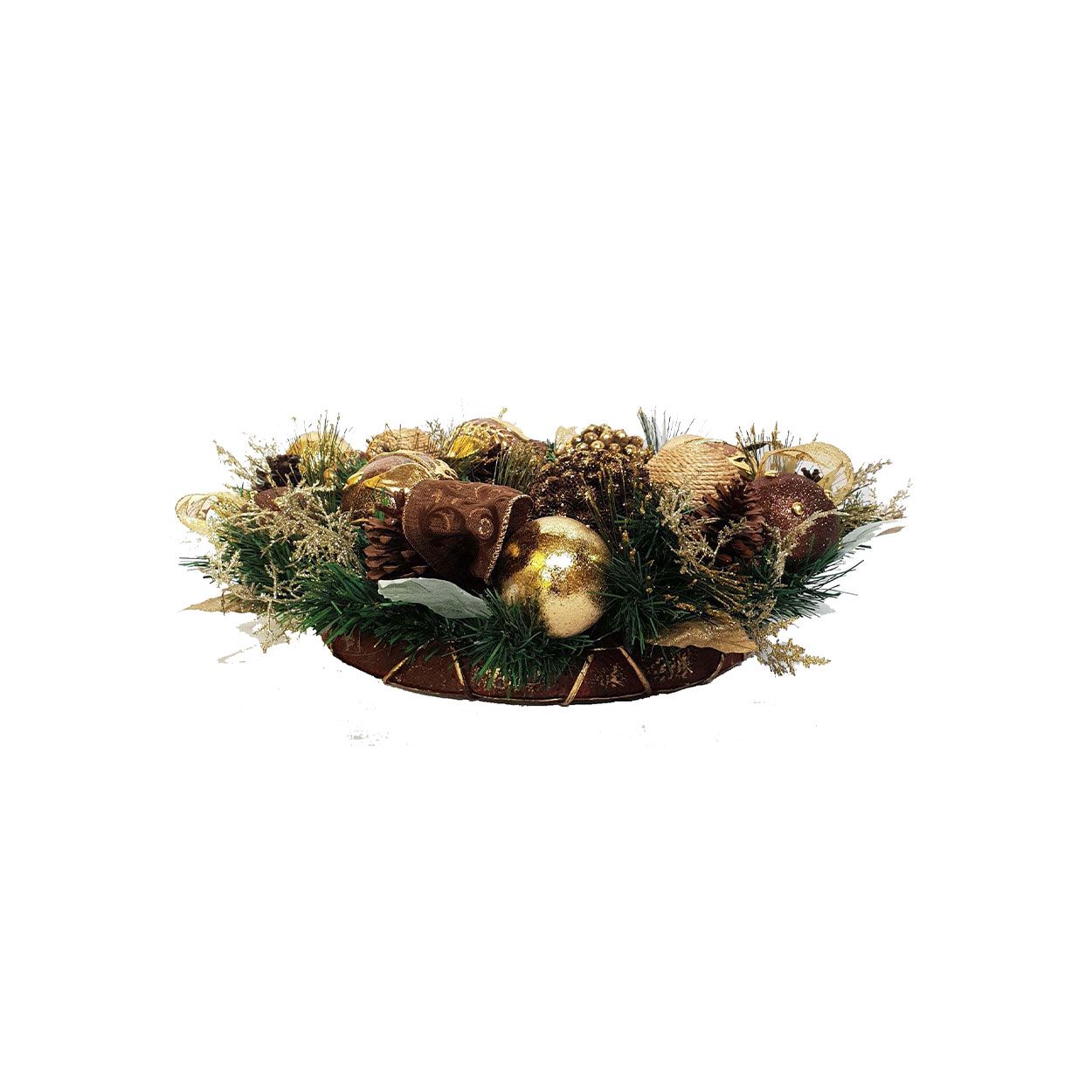 Wreath with Acorns Gold 53cm