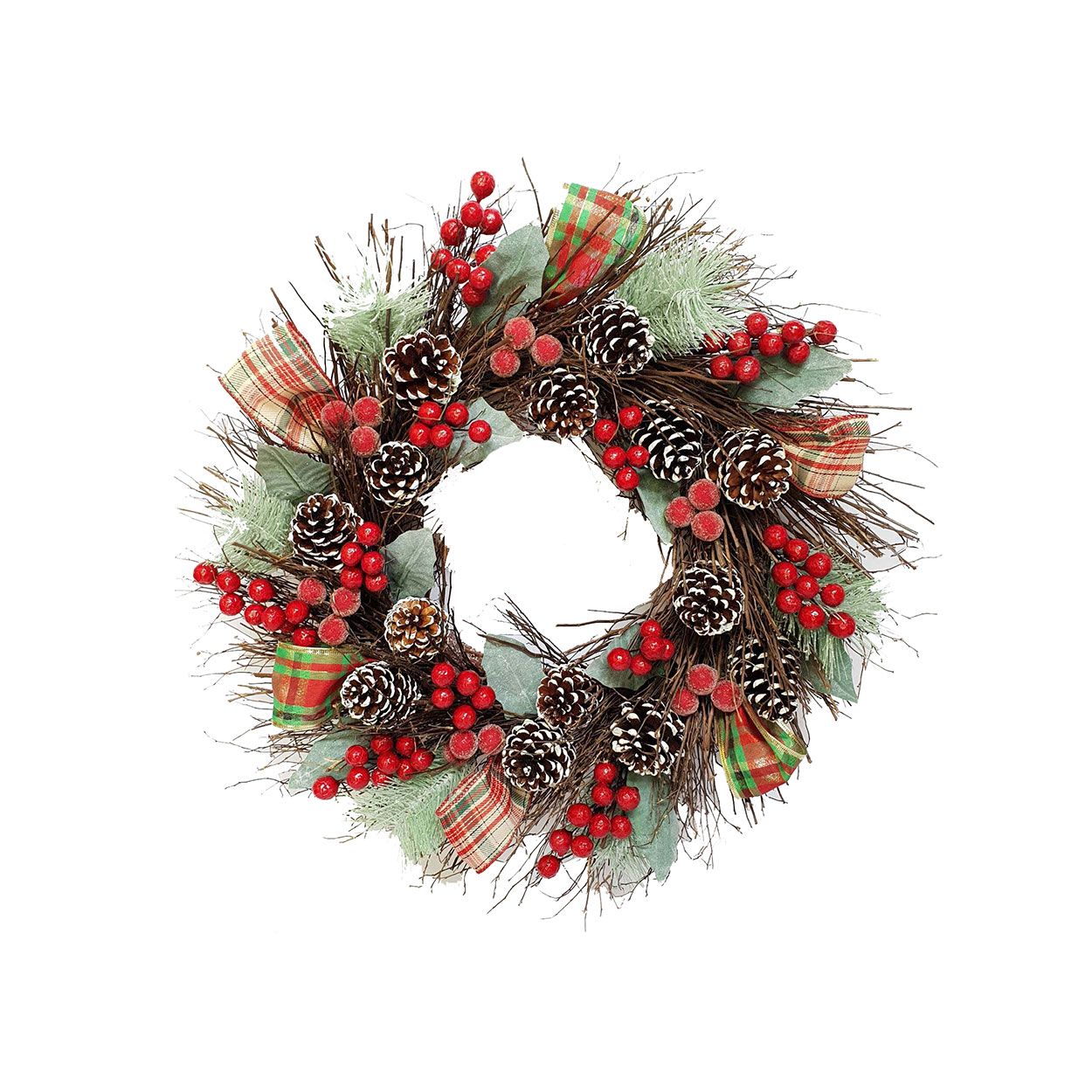 Wreath with Berries Red 53cm