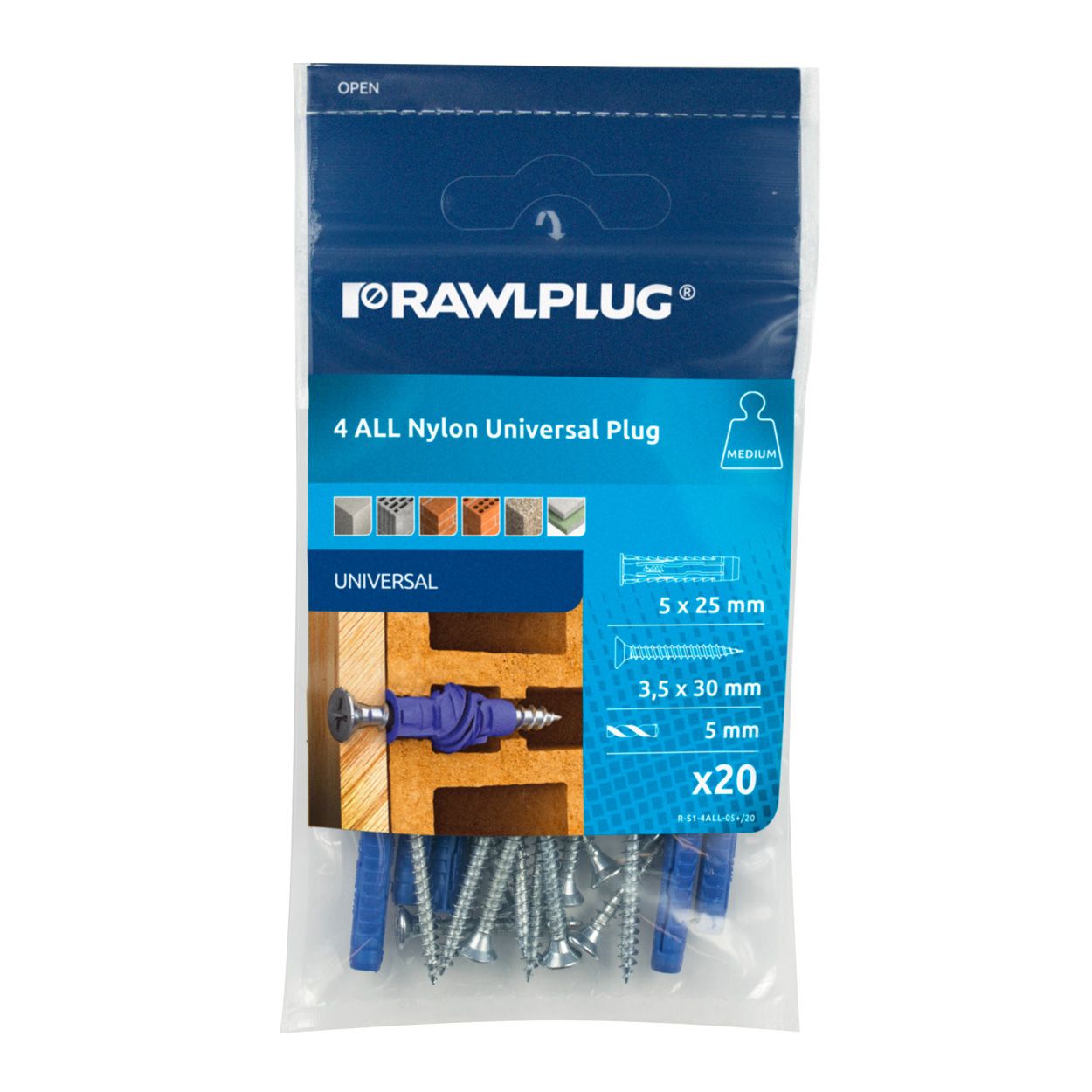 4ALL UNIVERSAL PLUG 5MM WITH SCREW