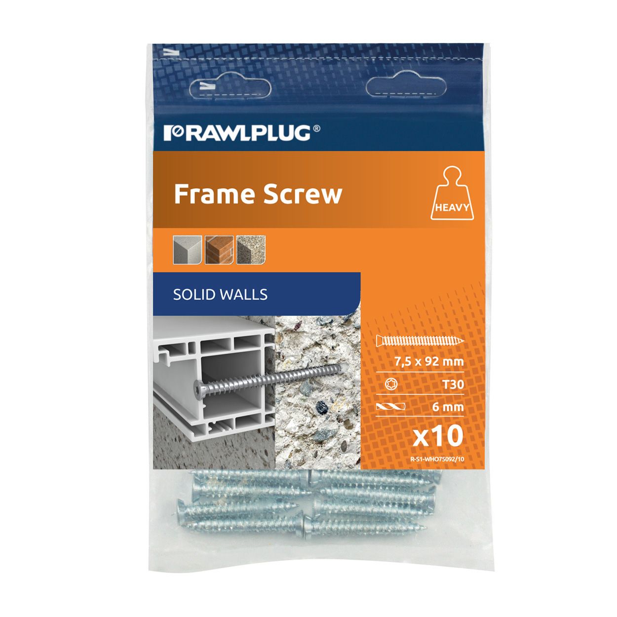 WHO FRAME SCREWS 7.5X92MM COUNTERSUNK HEAD