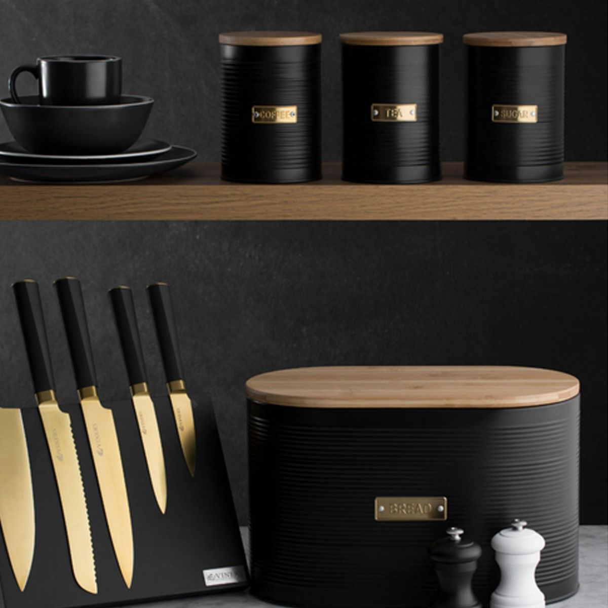 Typhoon Otto Black Bread Bin