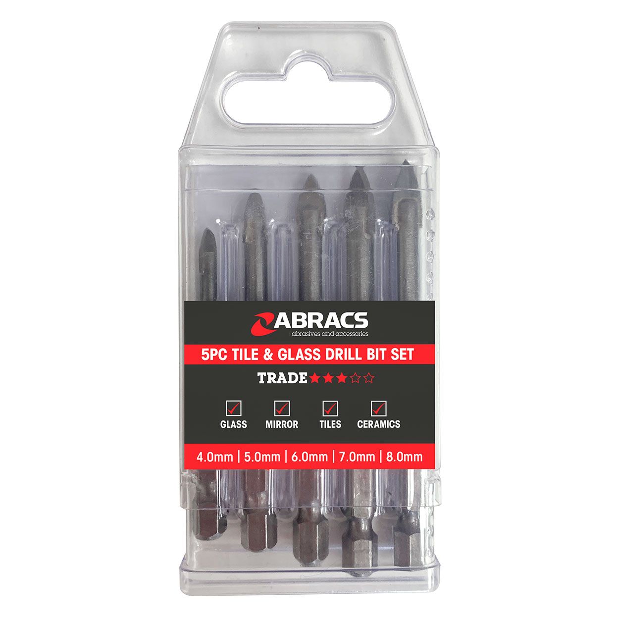 SPEAR HEAD TILE BIT 5PC SET