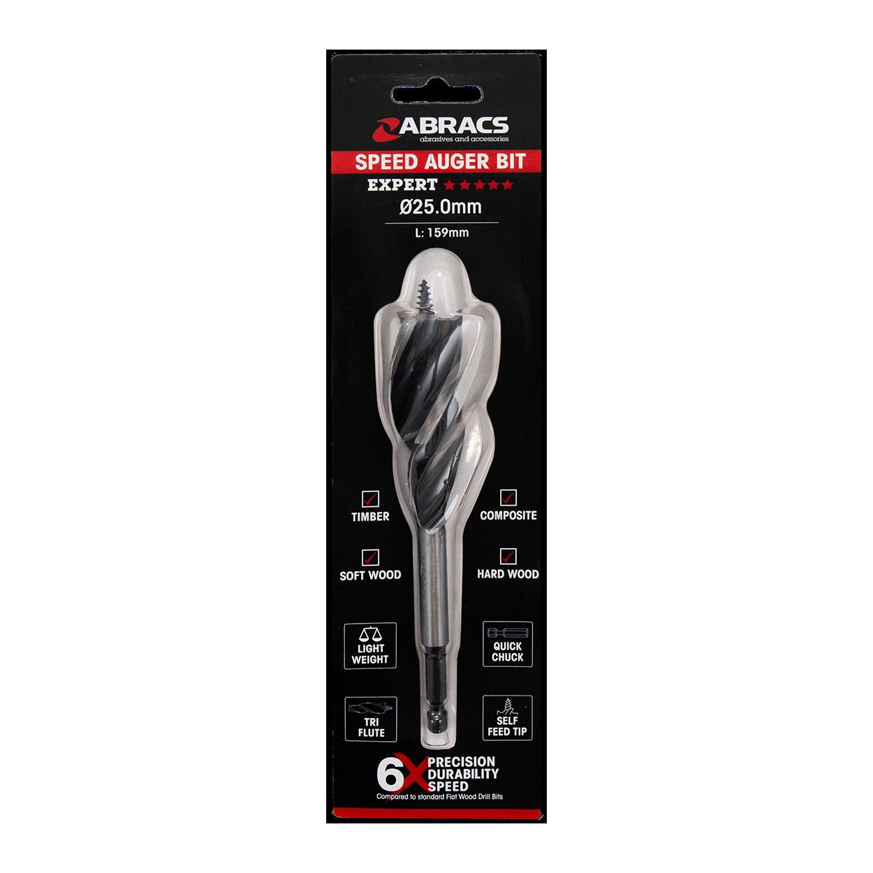 25MM X 159MM SPEED AUGER BIT