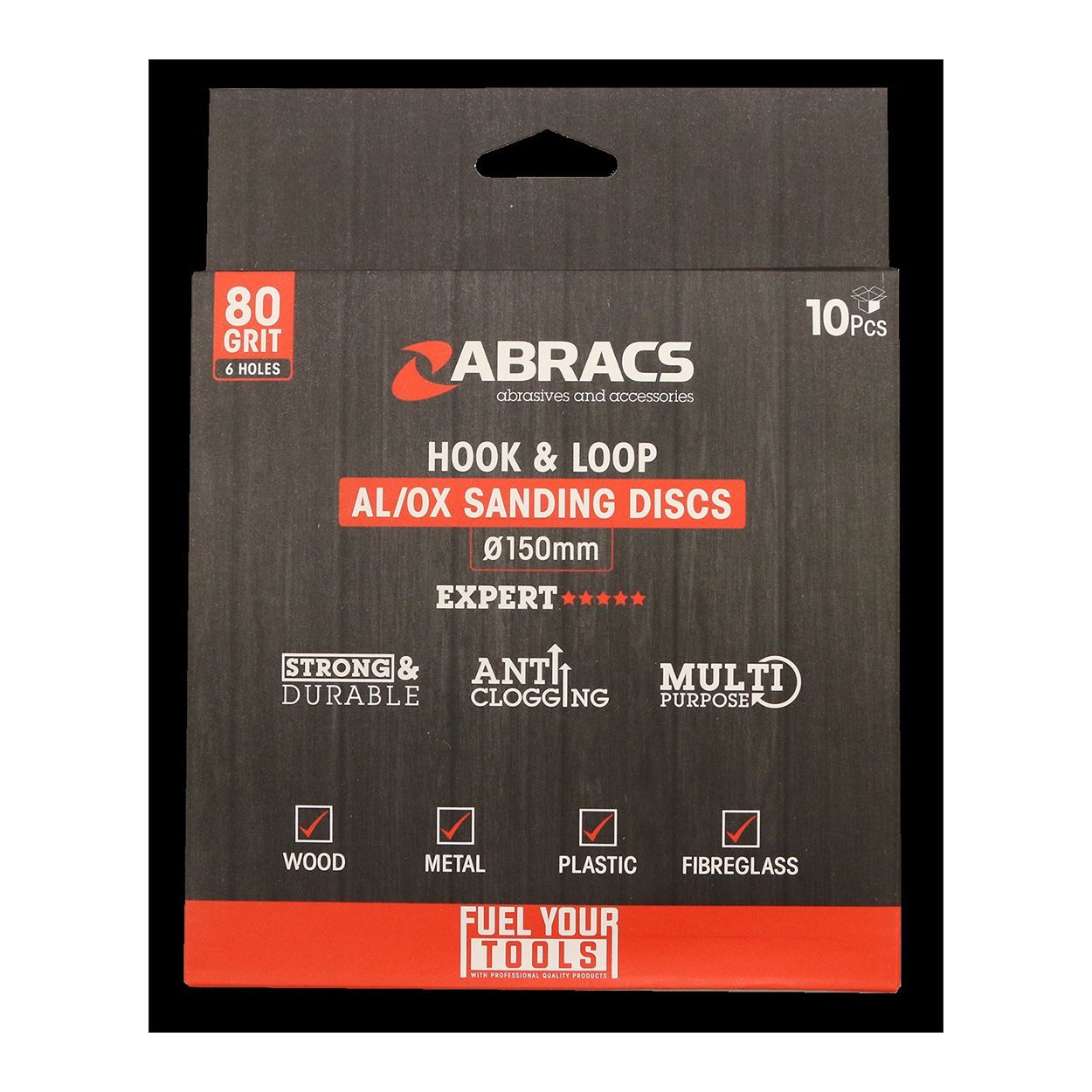 HL DISC 125MM X 80G 8 HOLES 10PK