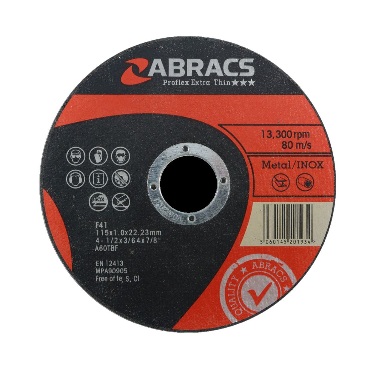 115MM X 1.0MM X 22MM FLAT INOX CUTTING