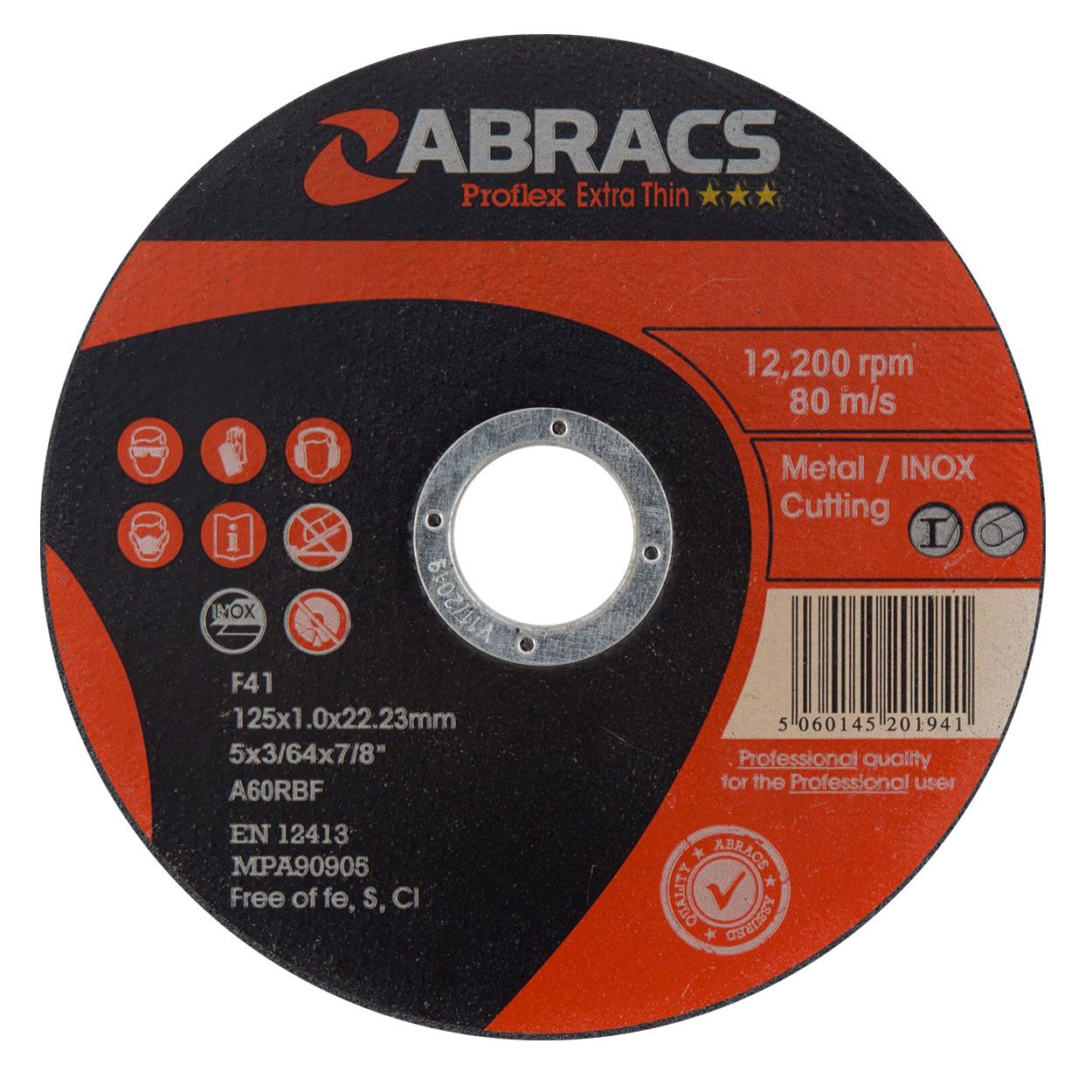 125MM X 1.0MM X 22MM FLAT INOX CUTTING