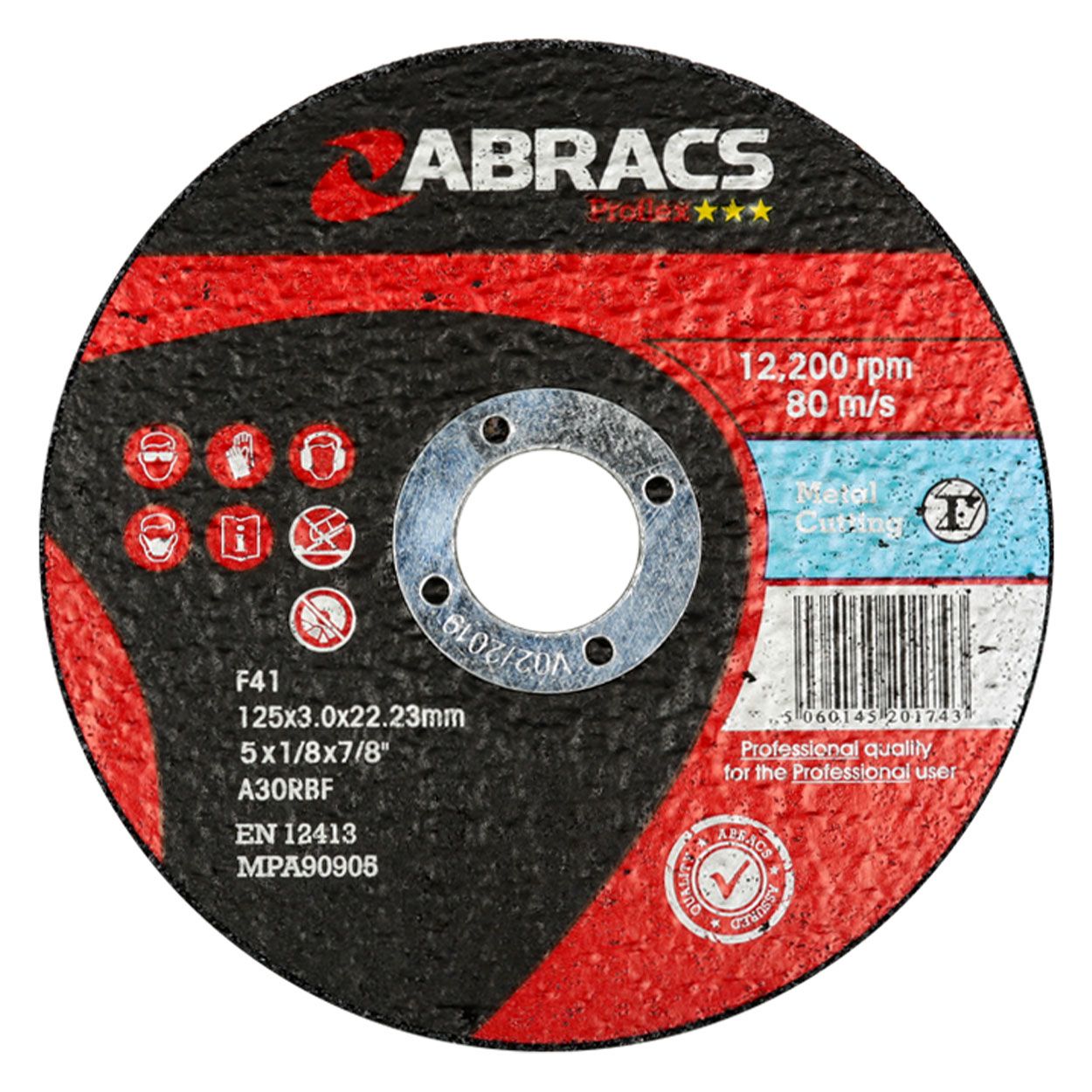 125MM X 3MM X 22MM FLAT METAL CUTTING