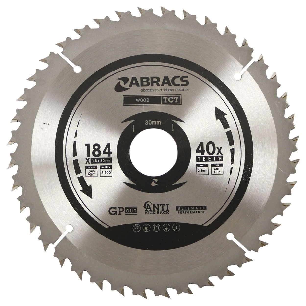 TCT BLADE 184MM X 30MM X 40T WOOD