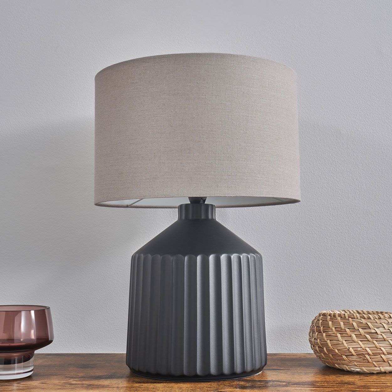 Ceramic Table Lamp - Black