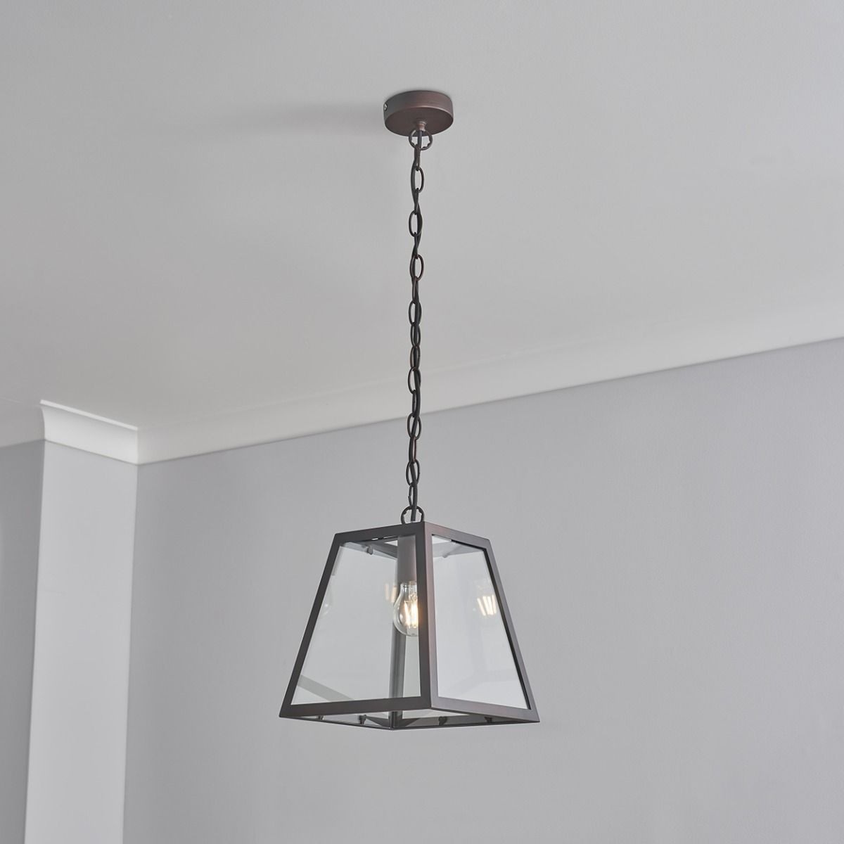 Cage Glass Pendant - Bronze