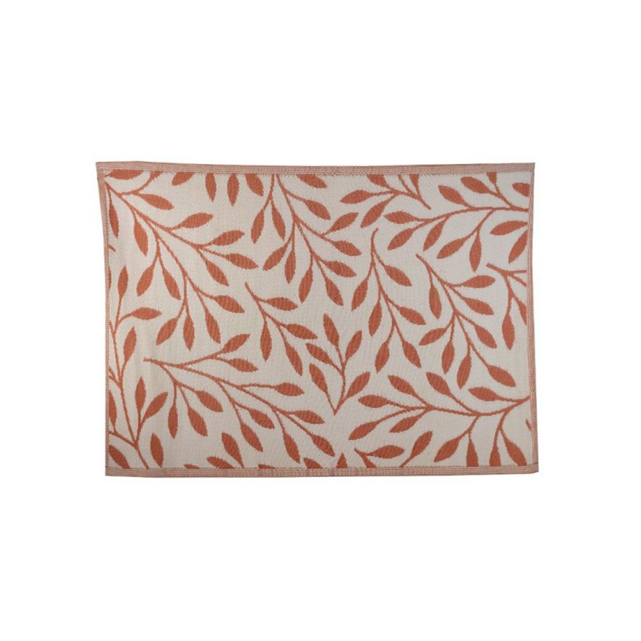 Alfresco Mats Leaves Red ochre 150 x 210cm