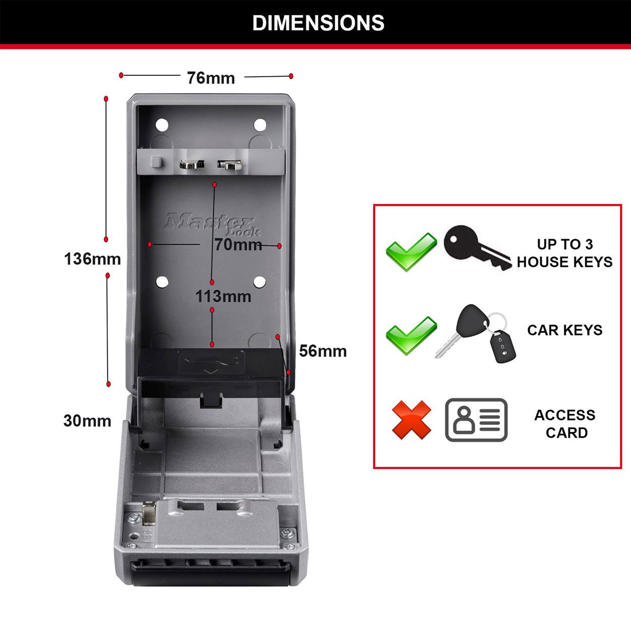Master Lock Wall Mounted Key Lock Box