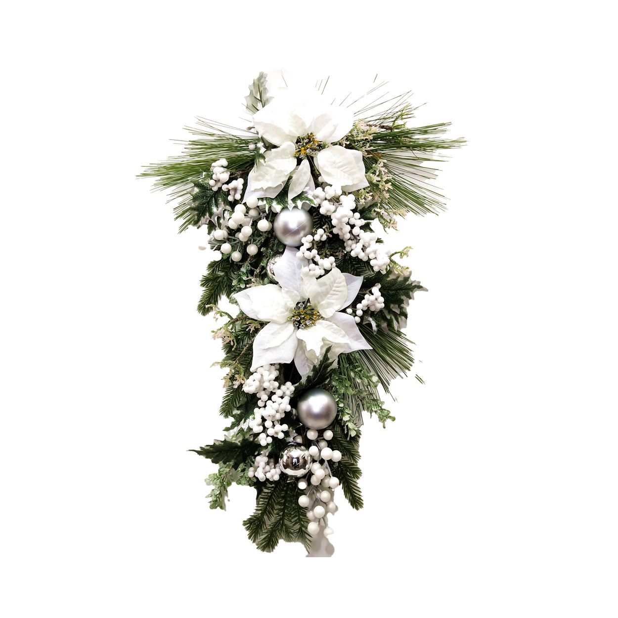 Red Berry and Gold Bauble Swag 71cm