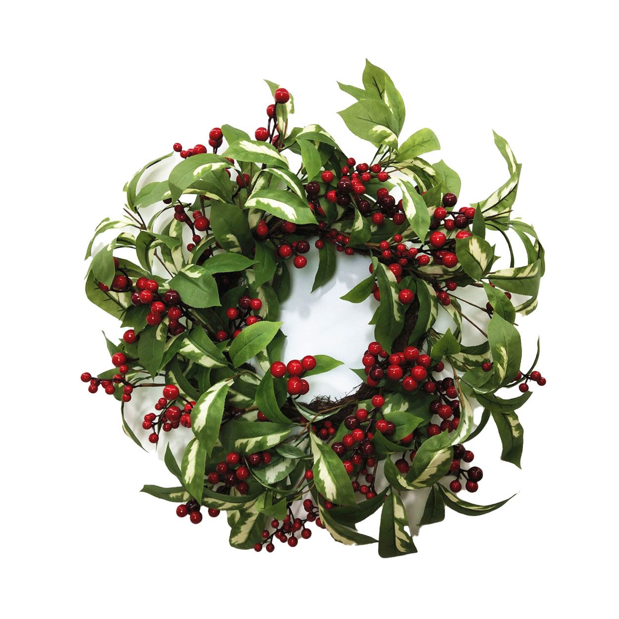 Red Berry & Leaf Wreath 55cm