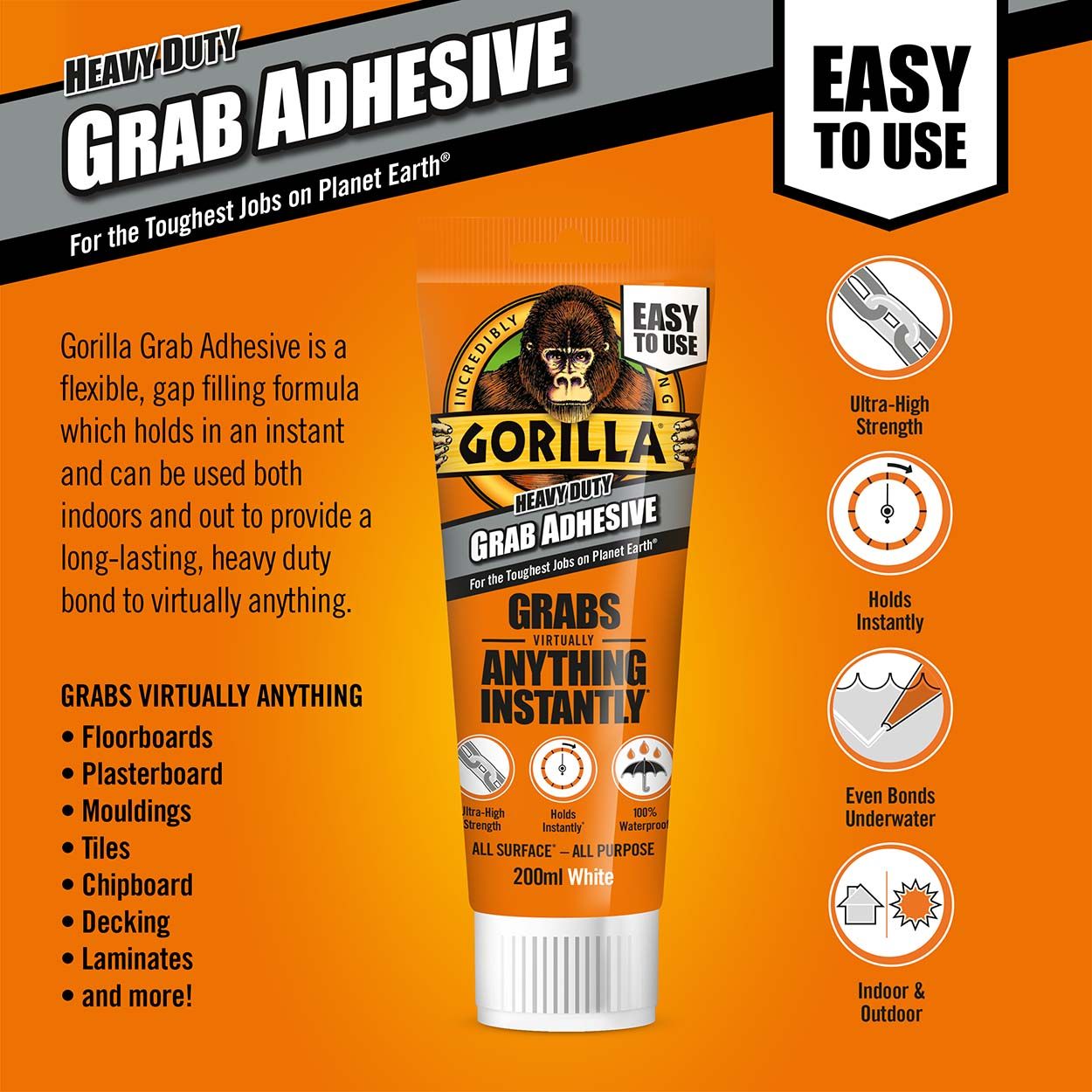 Gorilla Grab Adhesive 200Ml