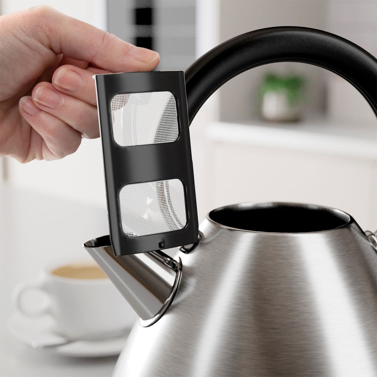 Morphy Richards Venture Metal Pyramid Kettle Stainless Steel