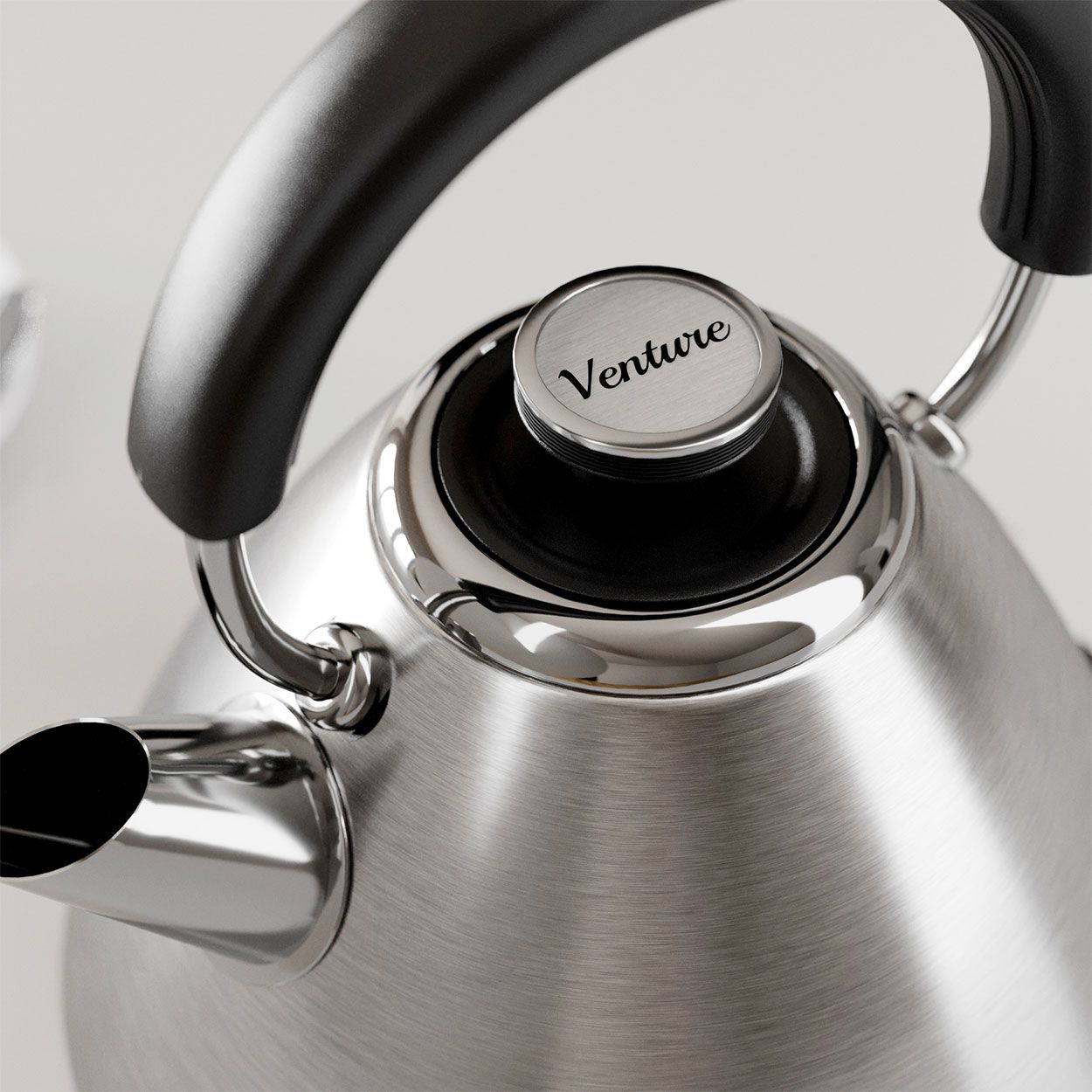 Morphy Richards Venture Metal Pyramid Kettle Stainless Steel