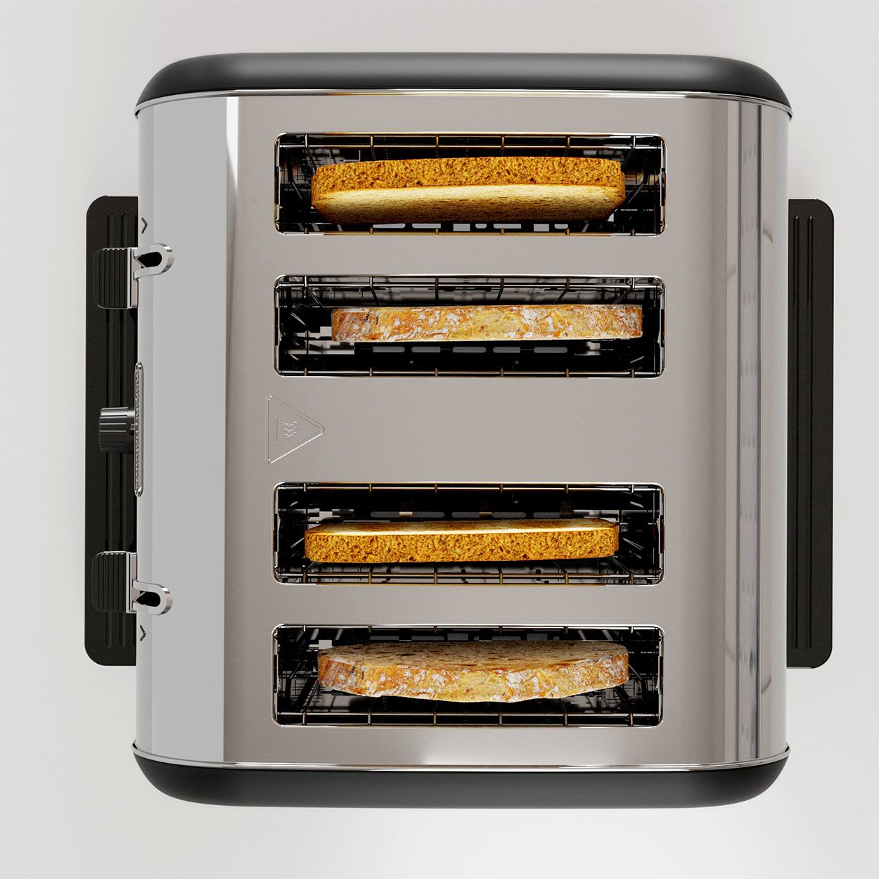 Morphy Richards Venture 4 Slice Toaster Stainless Steel Black