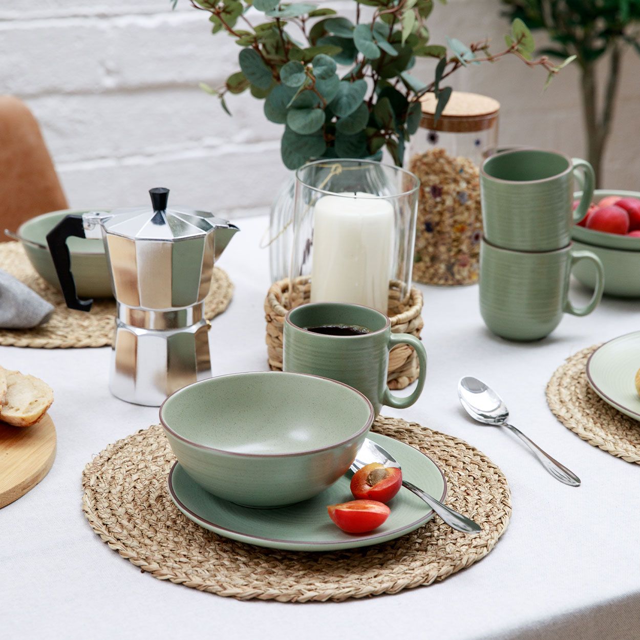 Green Ripple Side Plate