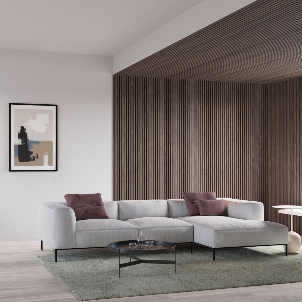 Smoked Oak Acoustic Wall Panel 2.4m x 600mm