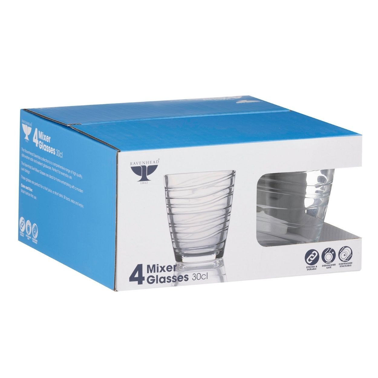 Ravenhead Essentials Swirl Mixer Glass 25 Cl 4 Pk