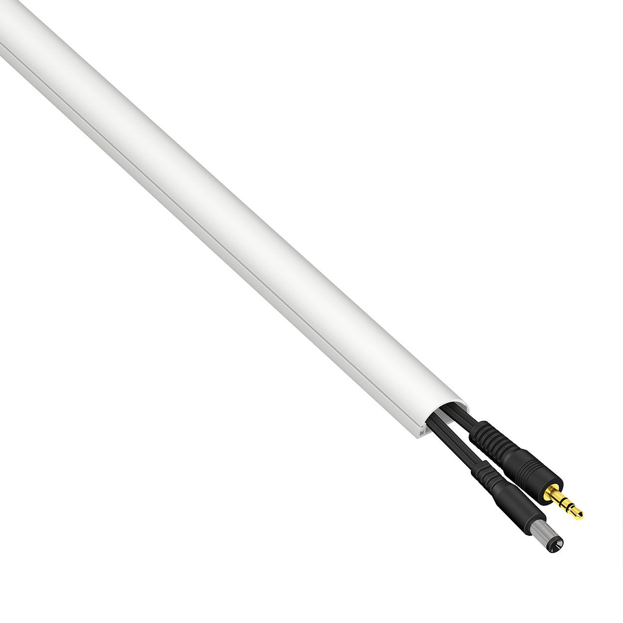 D-Line 2M Length Trunking 20X10 Half Round - White