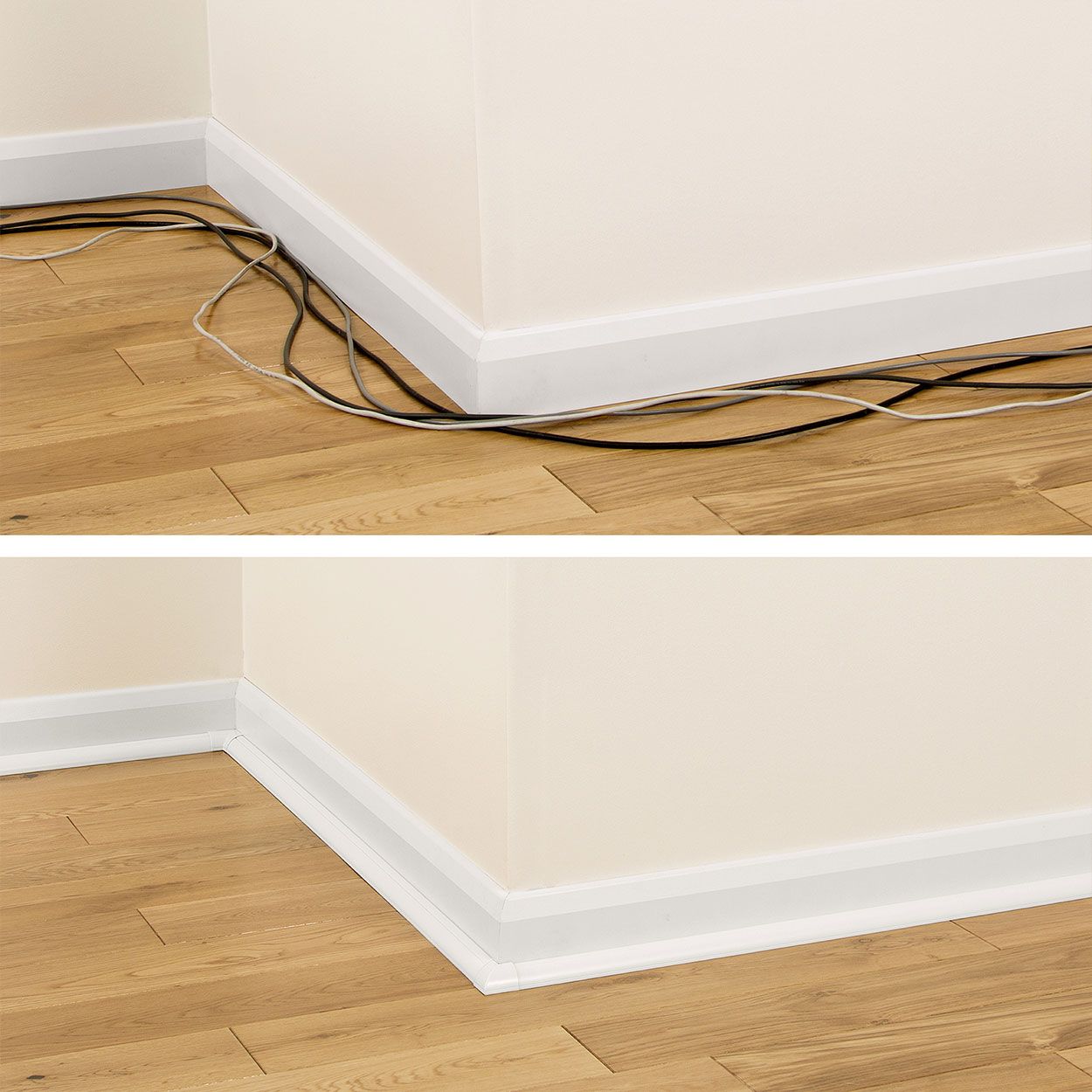 D-Line 2M Length Trunking 22X22 1/4 Round - White