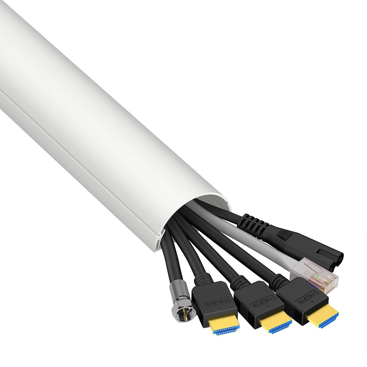 D-Line 1M Length Trunking 50X25 - White