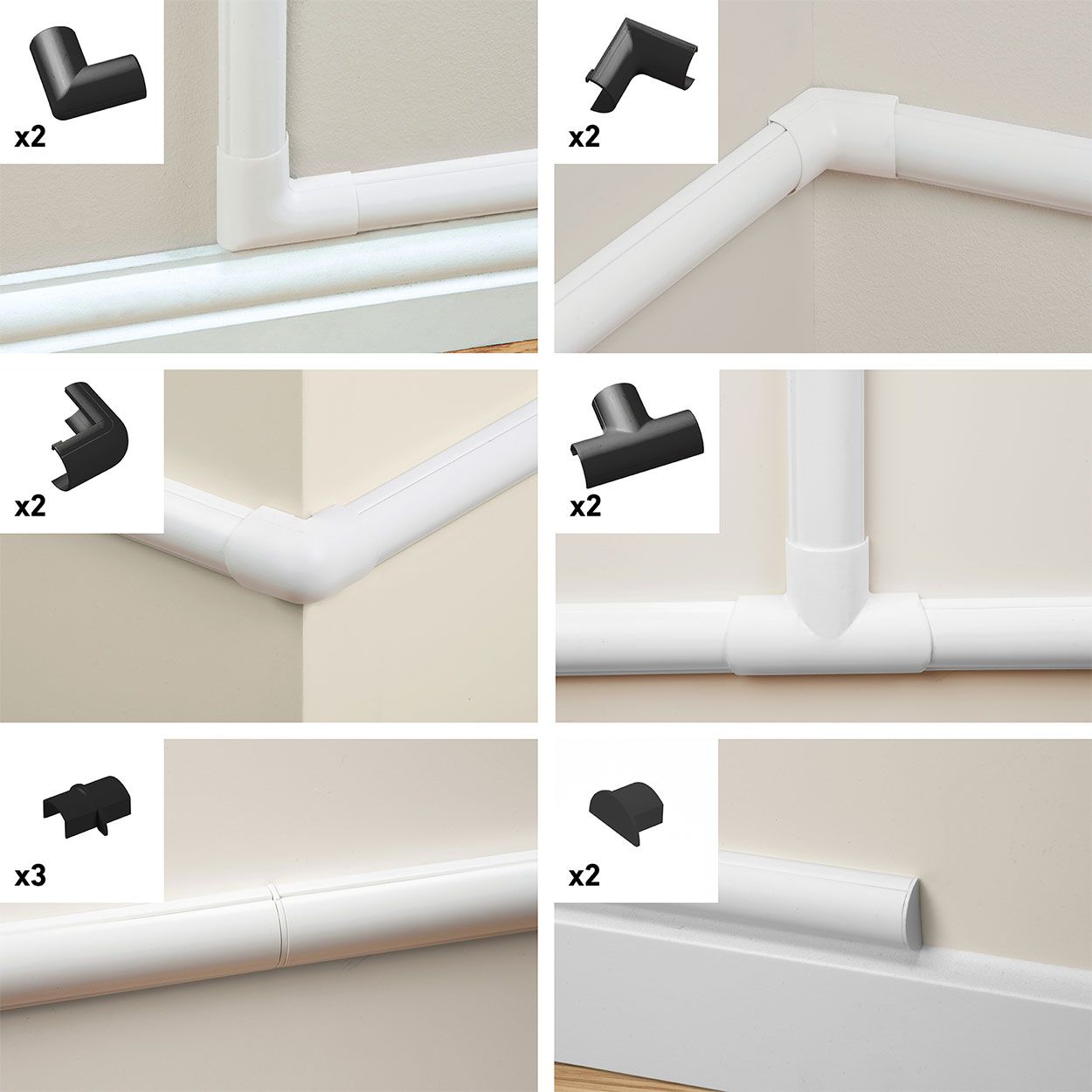 D-Line Clip-Over Accessory Multipack 20X10 - Black