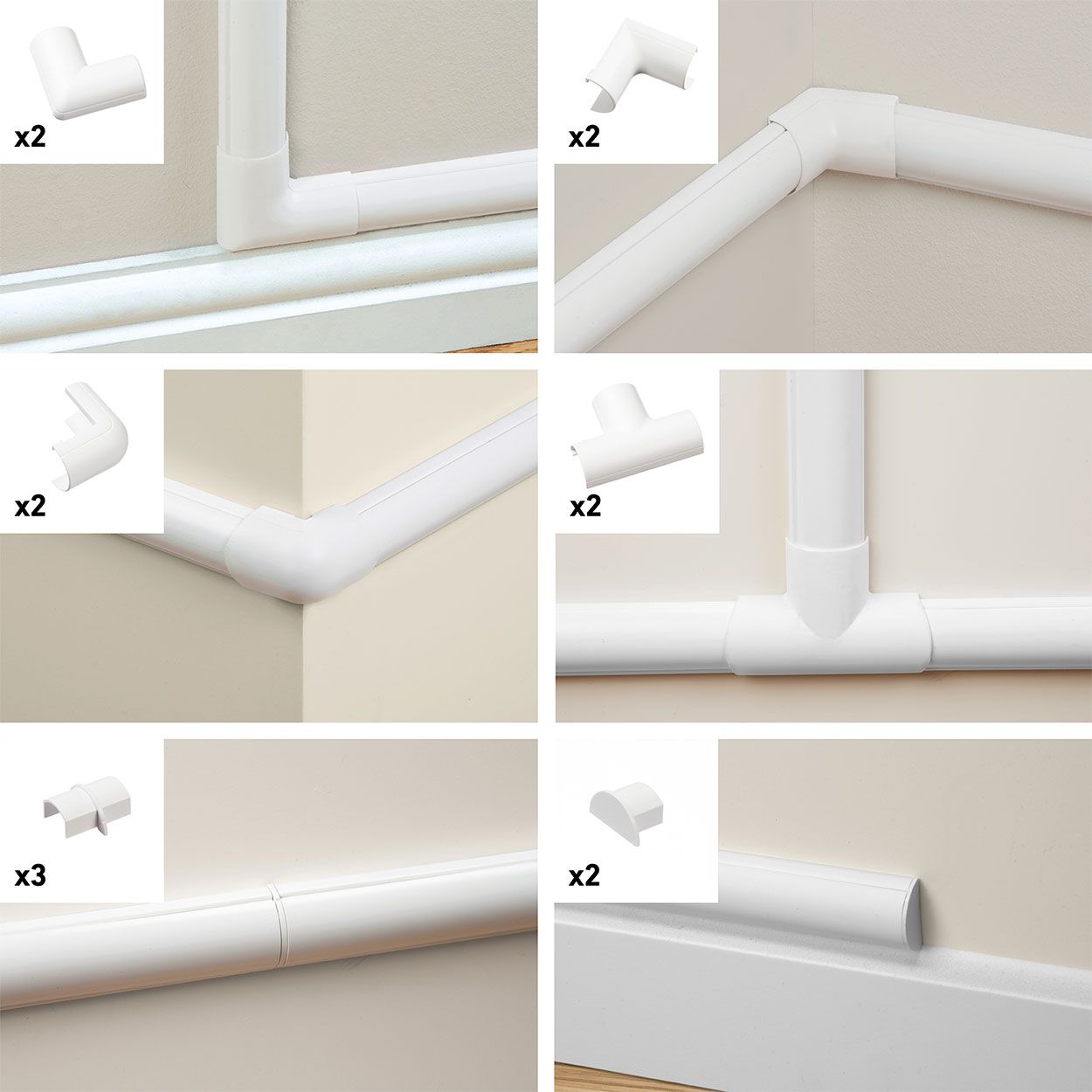 D-Line Clip-Over Accessory Multipack 20X10 - White