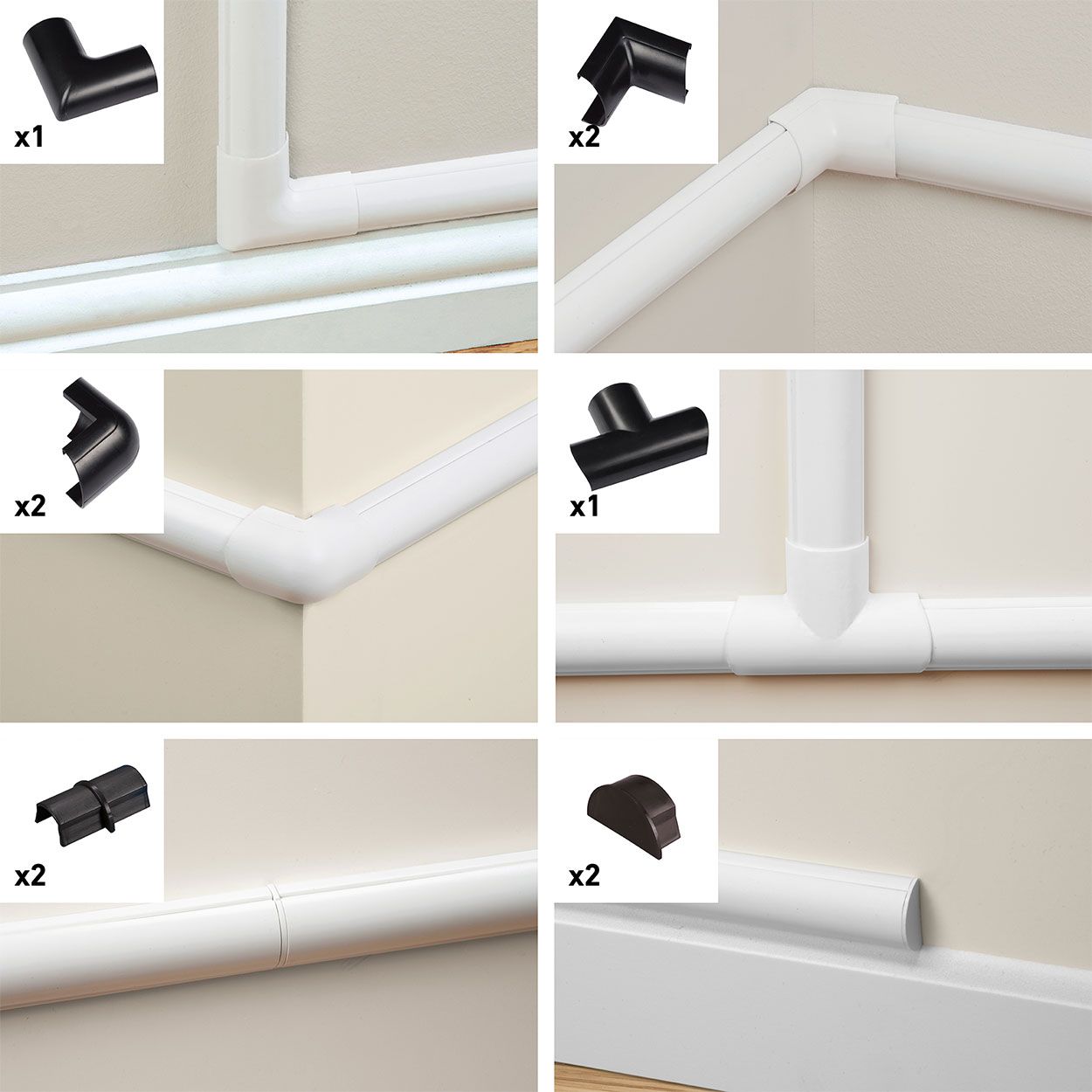 D-Line Clip-Over Accessory Multipack 30X15 - Black