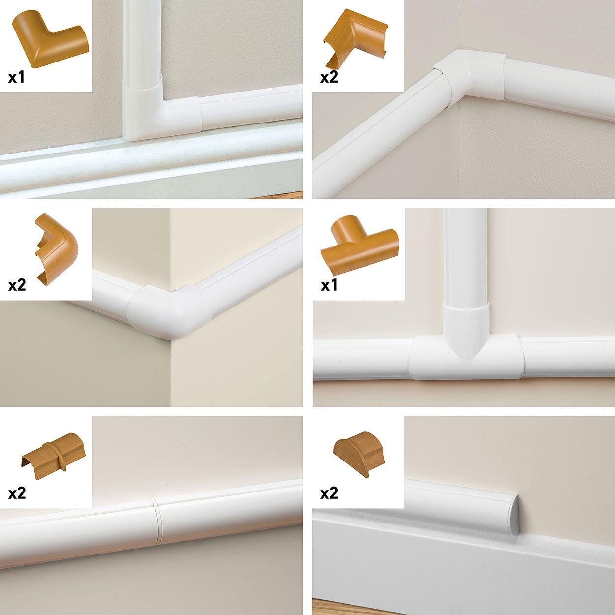 D-Line Clip-Over Accessory Pack 30/15-Wood Effect