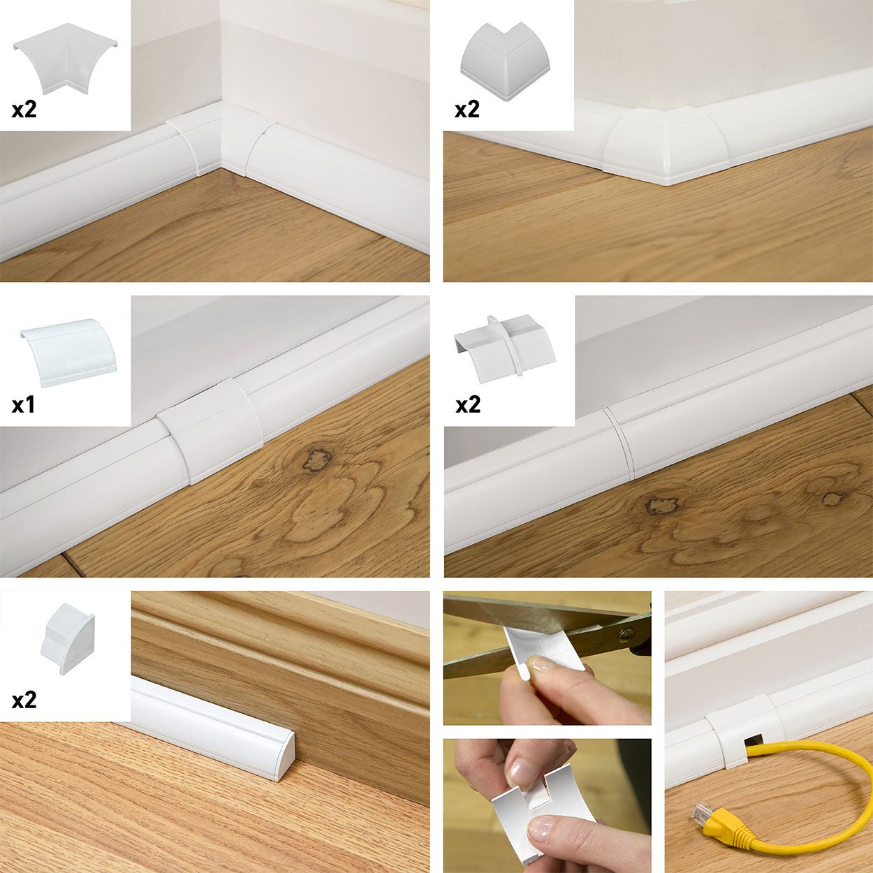 D-Line Clip-Over Accessory Pack 22/22 White