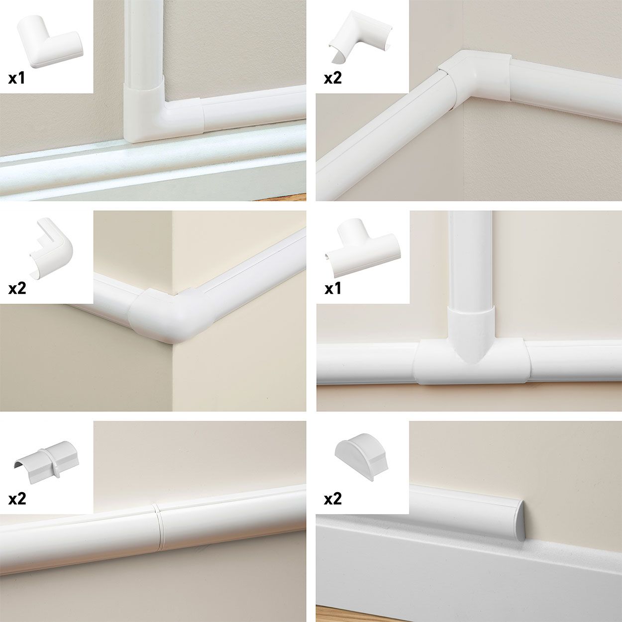 D-Line Clip-Over Accessory Pack 30/15 - White