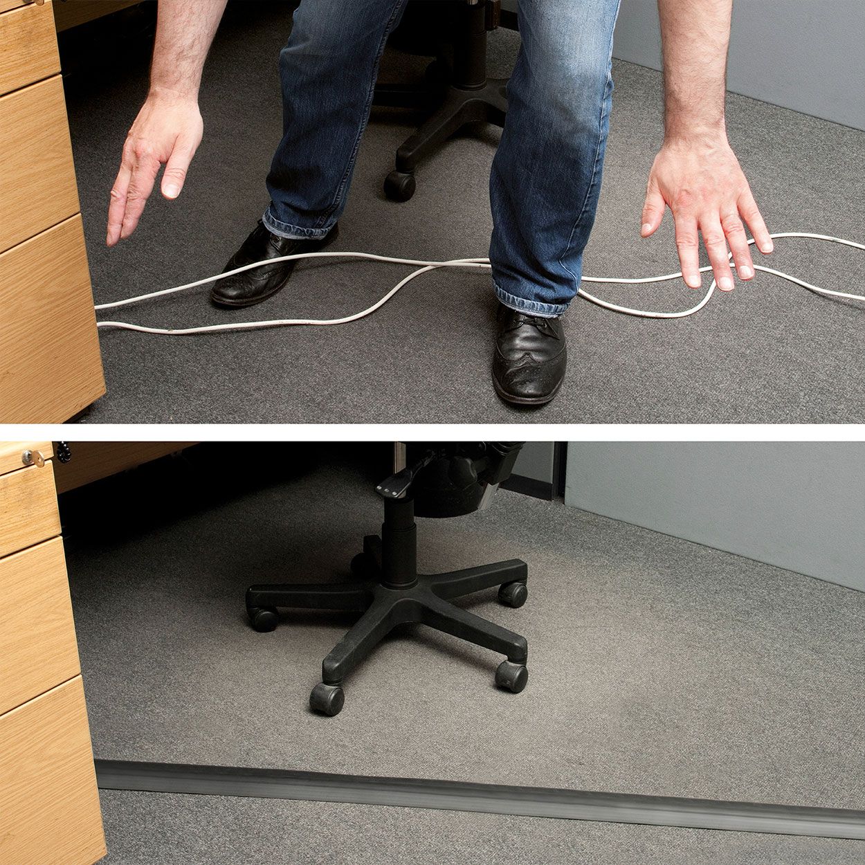 D-Line Floor Cable Cover 1.8M Grey