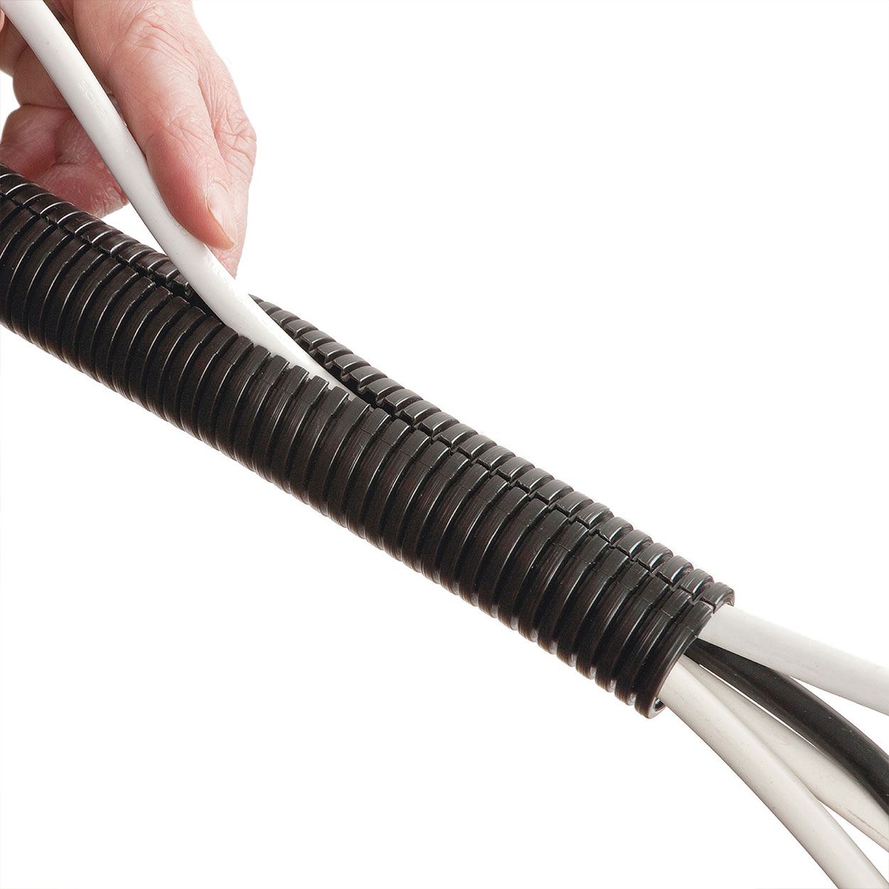 D-Line Cable Tidy Tube, 32Mm Dia. Black - 1.1M