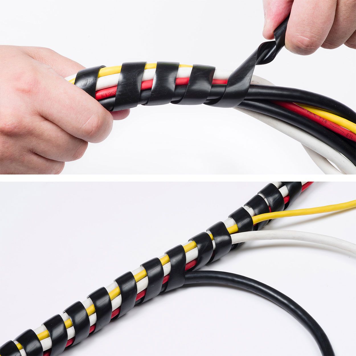 D-Line Cable Tidy Wrap, Black - 2.5M, 10-40Mm Dia.