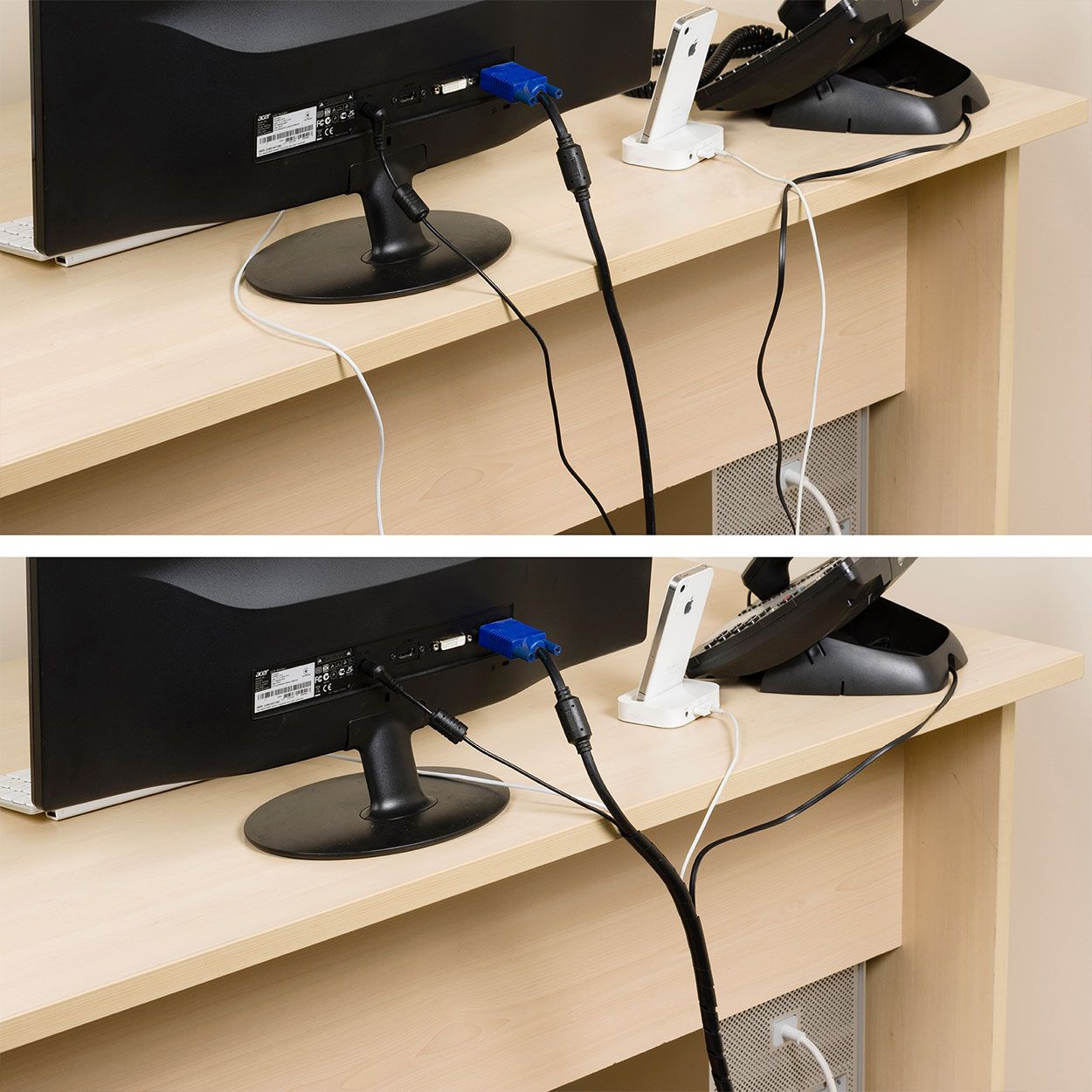 D-Line Cable Tidy Wrap, Black - 2.5M, 10-40Mm Dia.