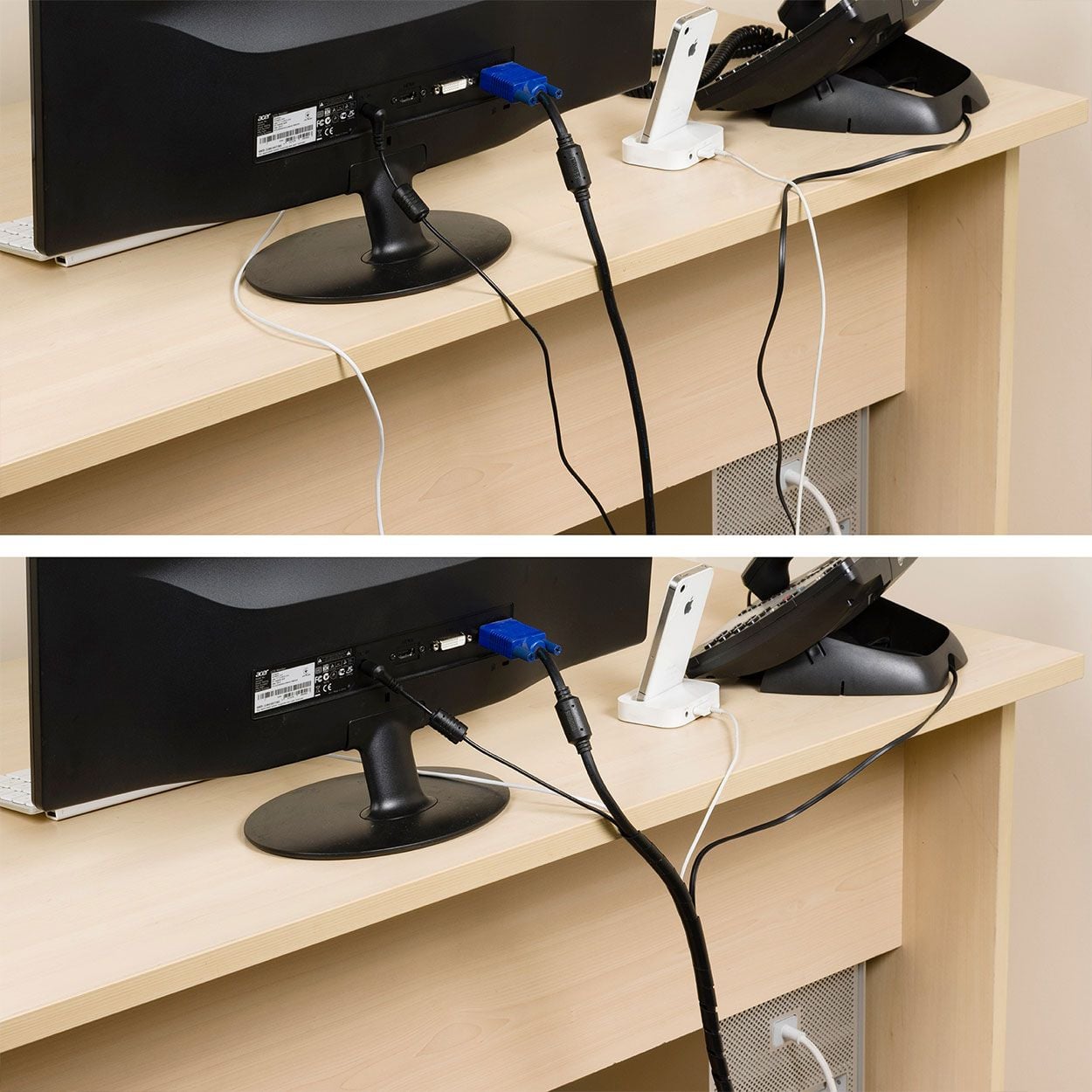 D-Line Cable Tidy Wrap, Black - 2.5M, 10-40Mm Dia.